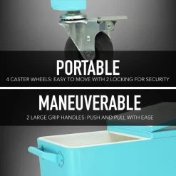 Permasteel 80 Quart Portable Rolling Patio Cooler, Turquoise 14 Permasteel 80 Quart Portable Rolling Patio Cooler, Turquoise -High End Kitchen 01515a4a00ae855a 3351 w800 h800 b0 p0