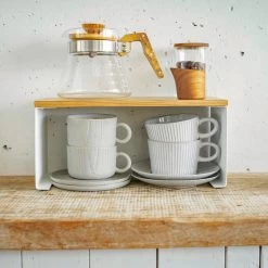 Stackable Countertop Shelf, Steel And Wood, Small, Holds 8.8 Lbs -High End Kitchen 04610af1025ad8c1 9583 w800 h800 b0 p0