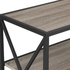 40" X-Frame Metal And Wood Media Bookshelf, Driftwood -High End Kitchen 046174140a53a482 8779 w800 h800 b0 p0