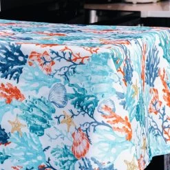 Coralee Indoor Outdoor 100% Polyester Tablecloth, 52"x70" -High End Kitchen 070132ff0ee7a38e 0322 w800 h800 b0 p0