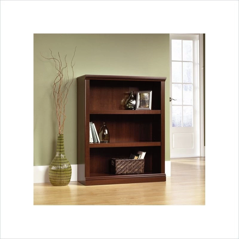 Sauder Select Engineered Wood 3 Shelf Bookcase In Select Cherry 2 Sauder Select Engineered Wood 3 Shelf Bookcase In Select Cherry - Image 2