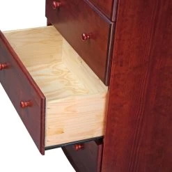 100% Solid Wood 5-Super Jumbo Drawer Chest With Lock, Mahogany -High End Kitchen 08b182290820c2c4 6502 w800 h800 b0 p0
