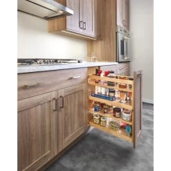 Wood Base Cabinet Pull Out Organizer With Soft Close, 10.5" 10 Wood Base Cabinet Pull Out Organizer With Soft Close, 10.5" -High End Kitchen 0da14b2902585763 8032 w800 h800 b0 p0