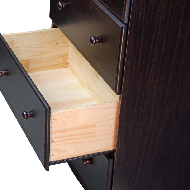 100% Solid Wood 4-Super Jumbo Drawer Chest, Java 3 100% Solid Wood 4-Super Jumbo Drawer Chest, Java - Image 3