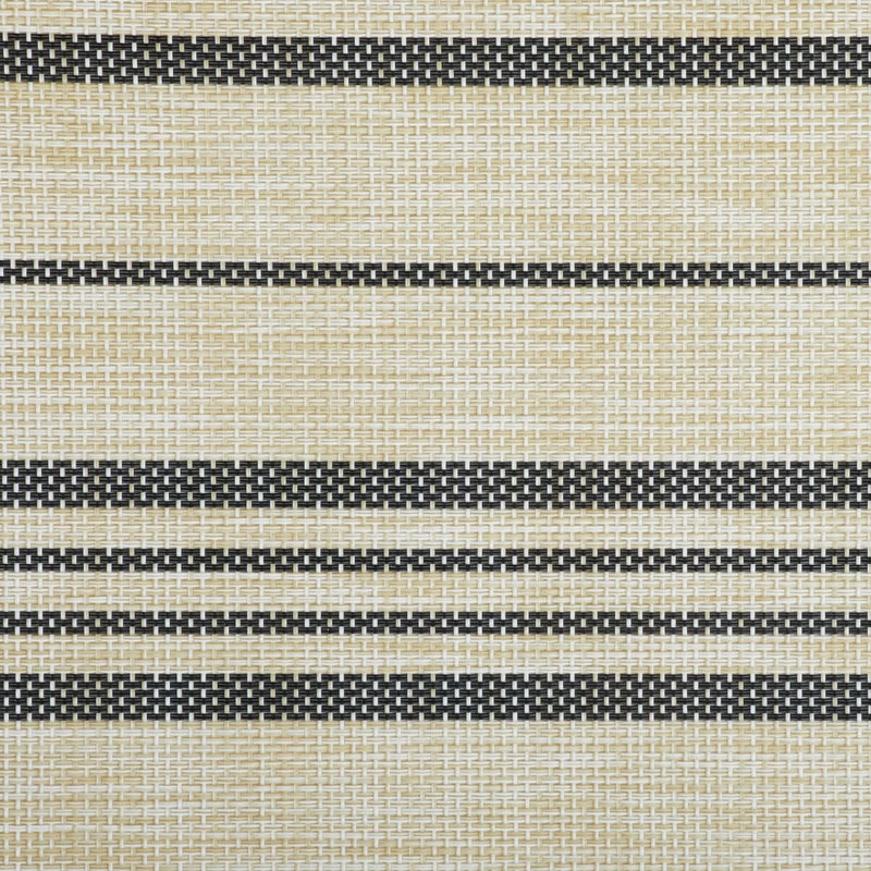 Black Farmhouse Stripe Pvc Woven Placemat Set Of 6 2 Black Farmhouse Stripe Pvc Woven Placemat Set Of 6 - Image 2