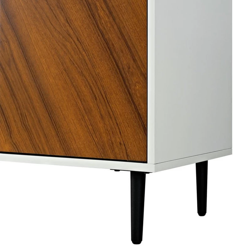 Walker Edison 58" 2-Tone Modern Bookmatch Buffet 4 Walker Edison 58" 2-Tone Modern Bookmatch Buffet - Image 4