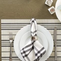 Black Farmhouse Stripe Pvc Woven Placemat Set Of 6 12 Black Farmhouse Stripe Pvc Woven Placemat Set Of 6 -High End Kitchen 116190100e9744ad 4700 w800 h800 b0 p0