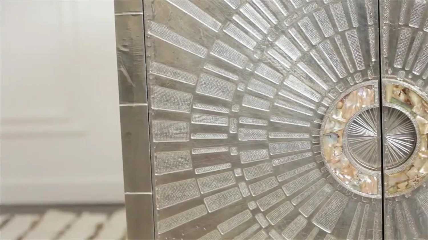 Jonathan Adler Talitha Cabinet, Nickel 2 Jonathan Adler Talitha Cabinet, Nickel - Image 2