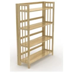 Stony Edge Folding Bookcase, 4 Shelves, 32", Natural -High End Kitchen 14313a6b013900d1 5894 w800 h800 b1 p0