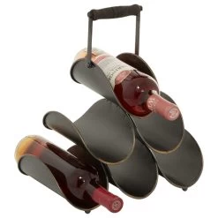 Industrial Black Metal Wine Rack 16406