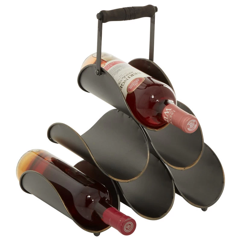 Industrial Black Metal Wine Rack 16406 1 Industrial Black Metal Wine Rack 16406