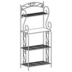 Destin 4 Tier Freestanding Kitchen Bakers Rack With White Metal Frame -High End Kitchen 14f1dd190c806985 1454 w800 h800 b1 p0