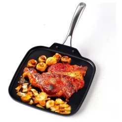 Cooks Standard Hard Anodized Nonstick Square Griddle Pan, 11"x11", Black -High End Kitchen 17412dae0a67c78a 7843 w800 h800 b1 p0