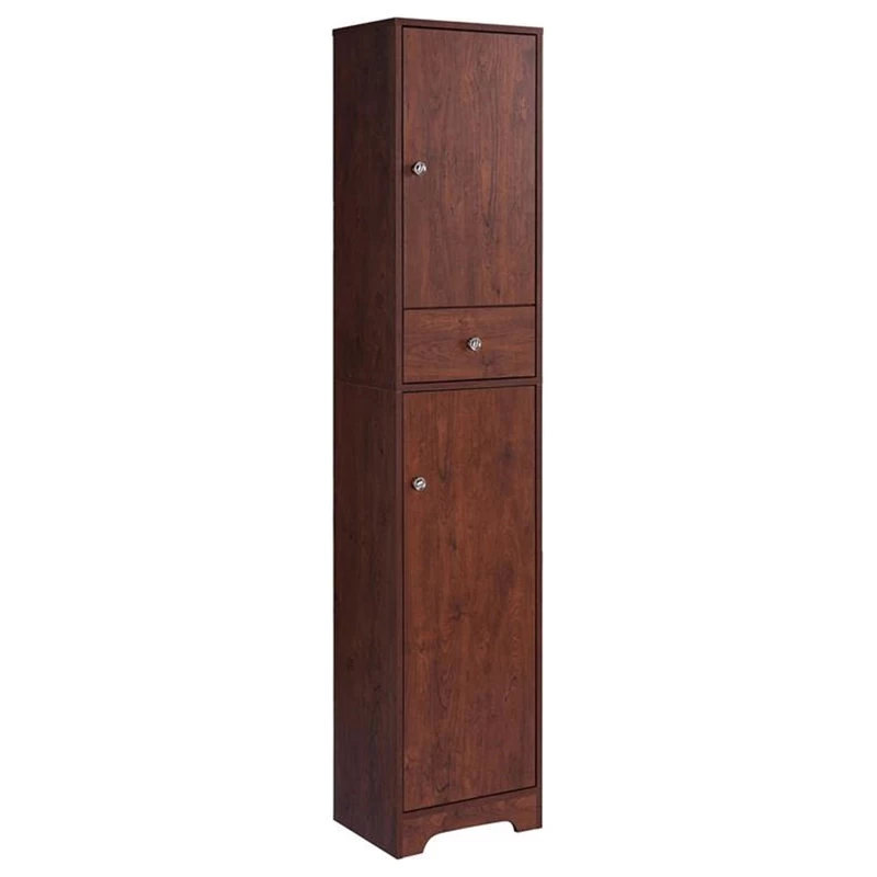 Bowery Hill Contemporary Wood 1-Drawer Pantry In Vintage Walnut 2 Bowery Hill Contemporary Wood 1-Drawer Pantry In Vintage Walnut - Image 2
