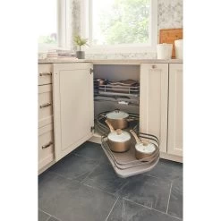 Solid Surface 2-Shelf Blind Corner Organizer For Blind Left Cabinet, Gray, 33" 13 Solid Surface 2-Shelf Blind Corner Organizer For Blind Left Cabinet, Gray, 33" -High End Kitchen 18e1ac21025859df 8040 w800 h800 b0 p0