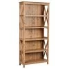 Austin 5 Tier Bookcase, Rustic Brown