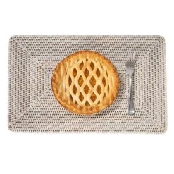 Artifacts Rattan Rectangular Placemat, White Wash -High End Kitchen 1a1100170d38c9c0 1417 w800 h800 b1 p0