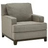 Comfortable Accent Chair, Oversized Design With Track Armrests, Grayish Brown