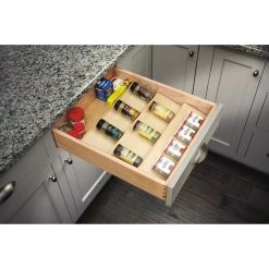Wood Trim To Fit Spice Drawer Insert Organizer, Natural, 22" -High End Kitchen 1de15bba0e7a5d41 8033 w800 h800 b0 p0