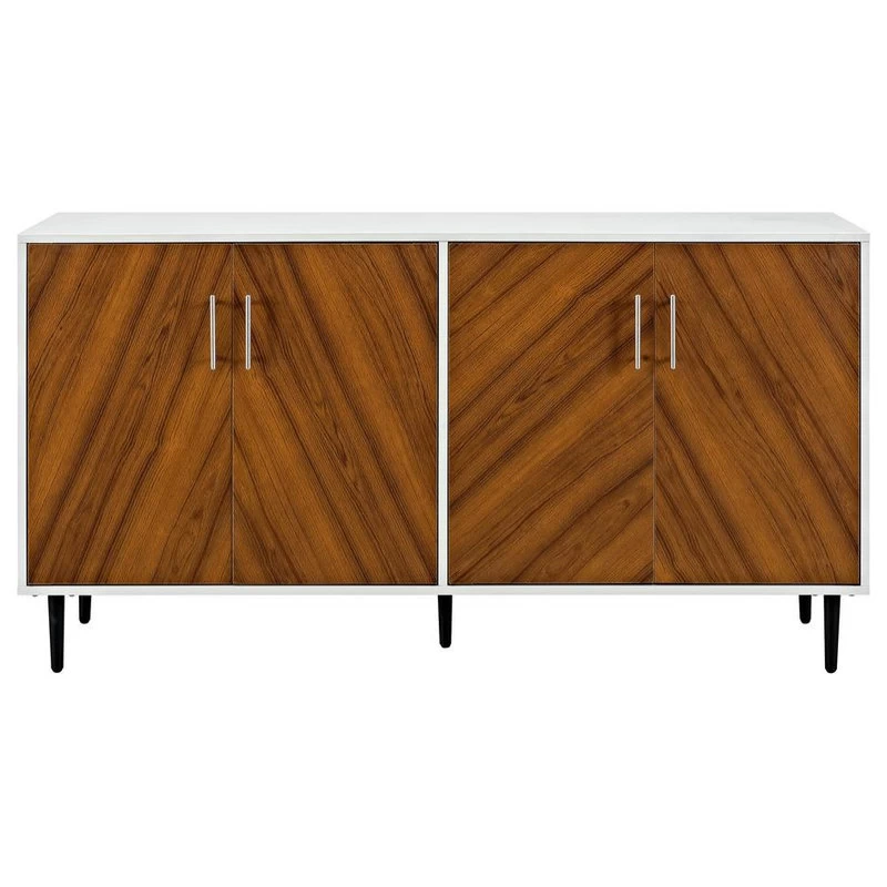 Walker Edison 58" 2-Tone Modern Bookmatch Buffet 3 Walker Edison 58" 2-Tone Modern Bookmatch Buffet - Image 3
