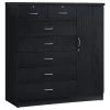 Hodedah 7 Drawer Chest In Black