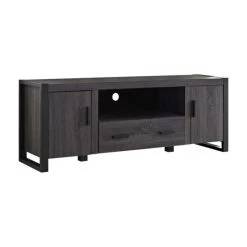 Walker Edison 60" Ash Gray Wood TV Stand Console, Charcoal