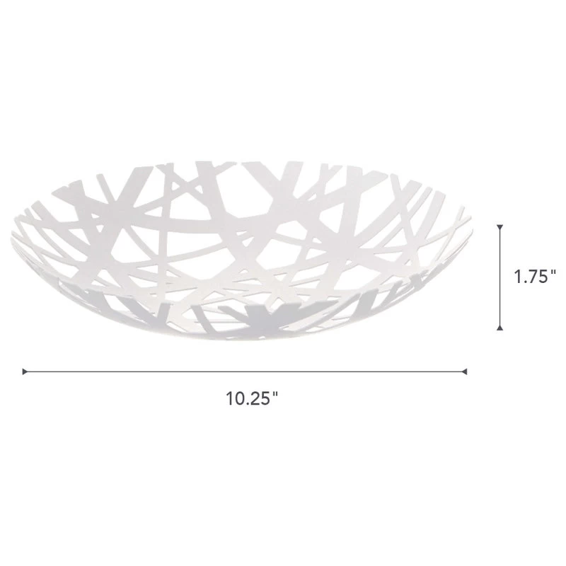 Fruit Bowl, Steel, White 7 Fruit Bowl, Steel, White - Image 7