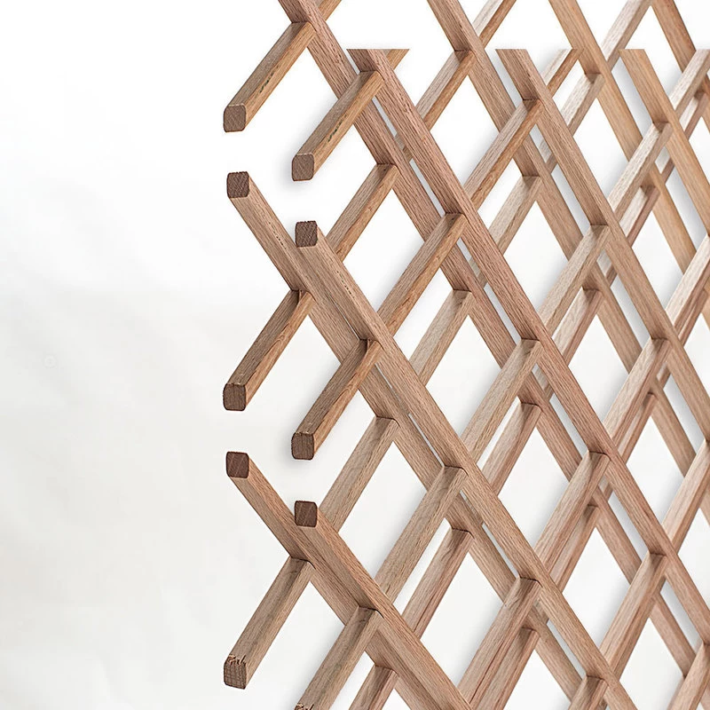 28-Bottle Trimmable Wine Rack Lattice Panel Inserts, Red Oak 1 28-Bottle Trimmable Wine Rack Lattice Panel Inserts, Red Oak