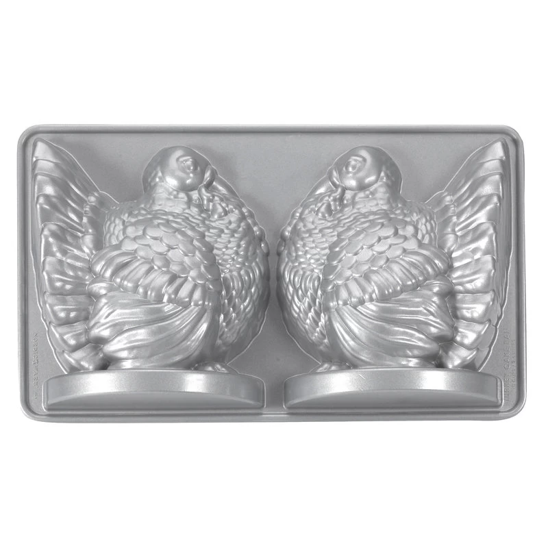 Nordic Ware Platinum Bakeware Turkey Dual Shapes Cake Pan 1 Nordic Ware Platinum Bakeware Turkey Dual Shapes Cake Pan