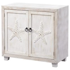 Coast To Coast Imports Stars Of The Sea Two Tone Two Door Cabinet