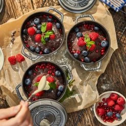 Staub Cast Iron 0.5-qt Round Cocotte - Graphite Grey -High End Kitchen 2dc14c0a0fd928e7 9004 w800 h800 b0 p0