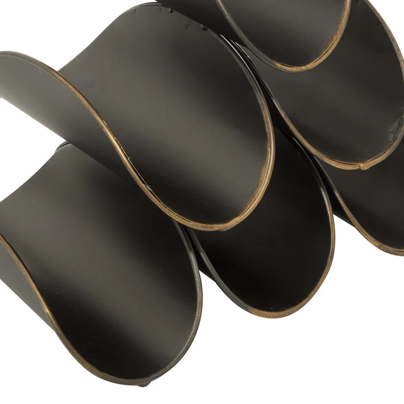 Industrial Black Metal Wine Rack 16406 3 Industrial Black Metal Wine Rack 16406 - Image 3