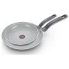 Initiatives Ceramic Black 8.5" And 10.5" Fry Pan Set