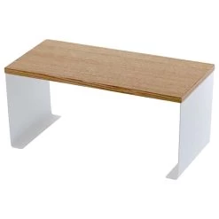 Stackable Countertop Shelf, Steel And Wood, Small, Holds 8.8 Lbs