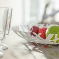 Fruit Bowl, Steel, White 12 Fruit Bowl, Steel, White -High End Kitchen 31a18f5b025ada51 9401 w800 h800 b0 p0
