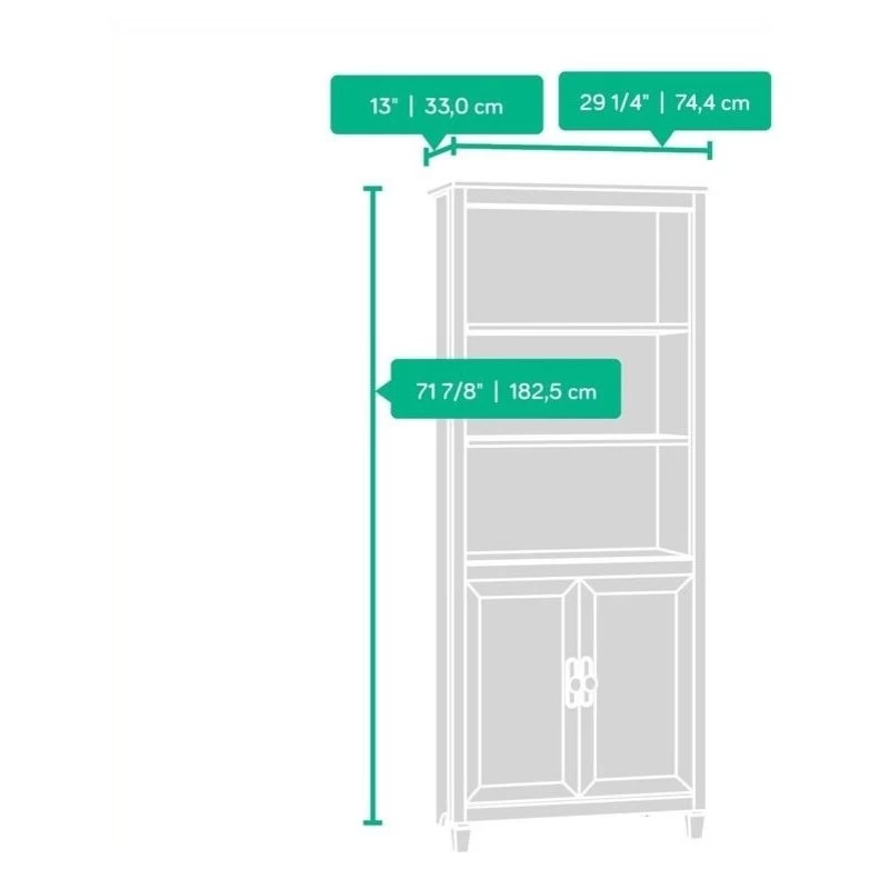 (Set Of 2) Wooden Library Bookcase In Estate Black 2 (Set Of 2) Wooden Library Bookcase In Estate Black - Image 2