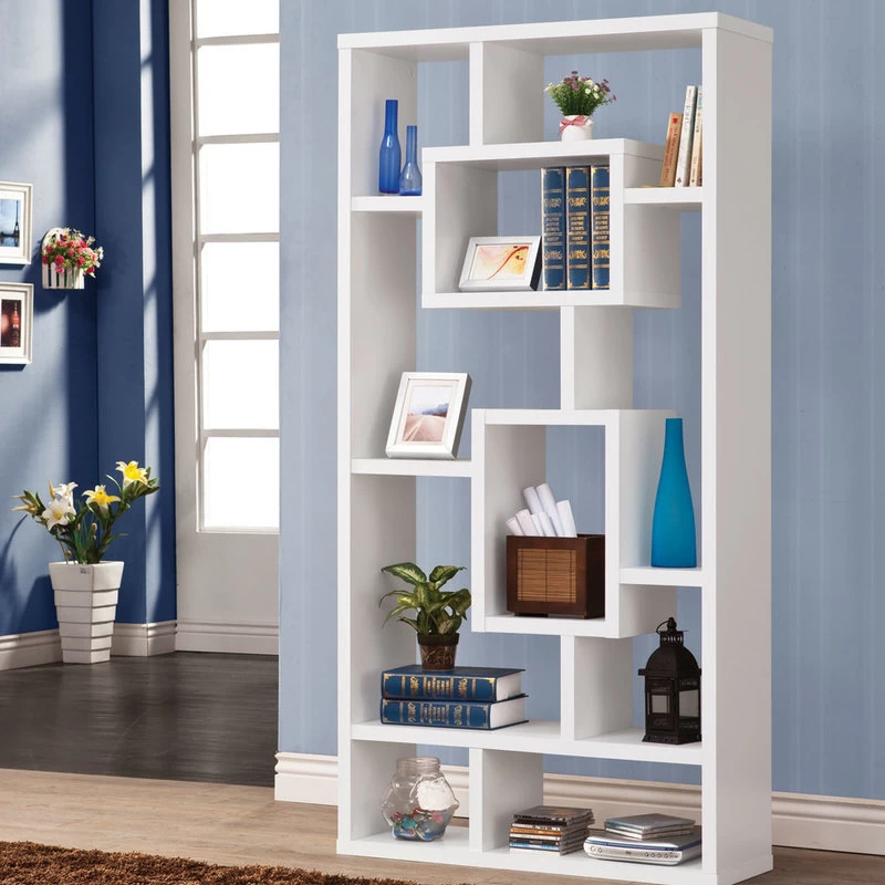 Coaster Cappuccino Bookshelf With Rectangular Shelves, White 2 Coaster Cappuccino Bookshelf With Rectangular Shelves, White - Image 2