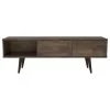 Sevilla Mid-Century 2-Cabinet TV Stand, Distressed Brown
