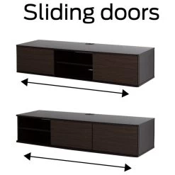 South Shore Furniture South Shore Agora 56 Wide Wall Mounted Media Console, Chocolate And Zebrano -High End Kitchen 3a313fca059d9183 1839 w800 h800 b1 p0