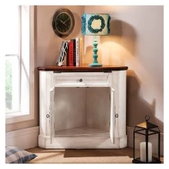 Farmhouse Corner Accent Cabinet Distressed Triangle Cabinet With Doors White 9 Farmhouse Corner Accent Cabinet Distressed Triangle Cabinet With Doors White -High End Kitchen 3ae1a36c0efd9310 7235 w800 h800 b0 p0