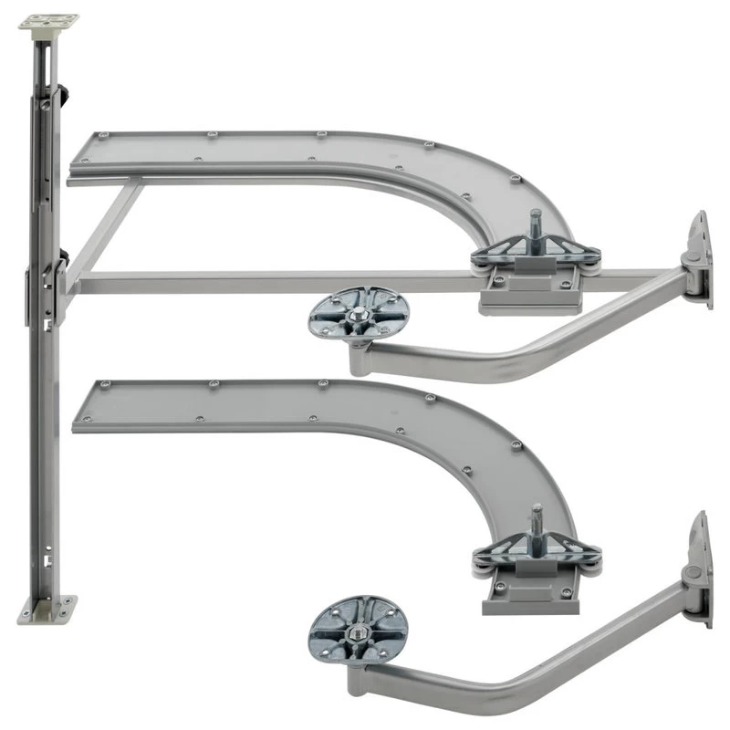 Solid Surface 2-Shelf Blind Corner Organizer For Blind Left Cabinet, Gray, 33" 9 Solid Surface 2-Shelf Blind Corner Organizer For Blind Left Cabinet, Gray, 33" - Image 9