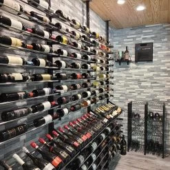 Evolution Wine Wall 30" Wall Mounted Metal Wine Rack, Matte Black, 18 Bottles -High End Kitchen 3ca1e40002314c6f 8013 w800 h800 b0 p0