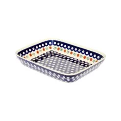 Polish Pottery Baking Dish 8"x10", Pattern Number: 41