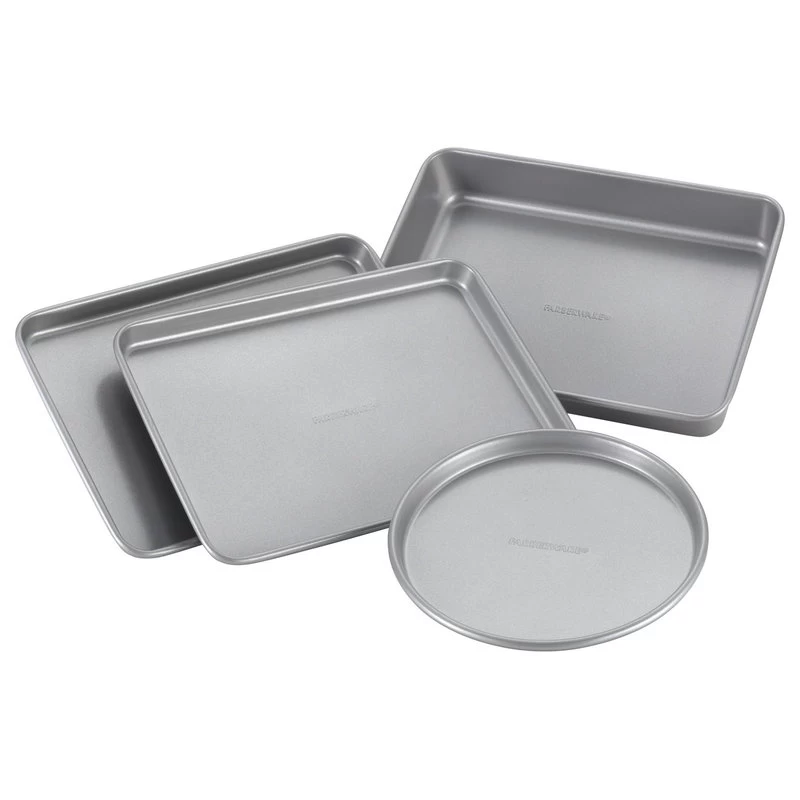 Farberware Nonstick Bakeware 4-Piece Toaster Oven Set, Gray 1 Farberware Nonstick Bakeware 4-Piece Toaster Oven Set, Gray