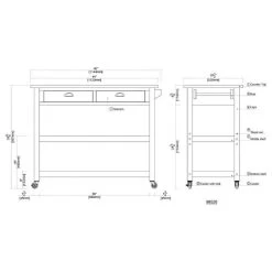 Sonoma Kitchen Cart, Barnwood Wire-Brush -High End Kitchen 4071be2a02a27ba6 5981 w800 h800 b1 p0