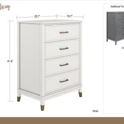 Westerleigh 4-Drawer Dresser, Black -High End Kitchen 411153840ddef407 1184 w800 h800 b0 p0