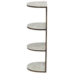 Greycliff Modern Glam Handcrafted Marble Half Round Etagere Bookcase -High End Kitchen 42a14feb00385ec1 8966 w800 h800 b1 p0
