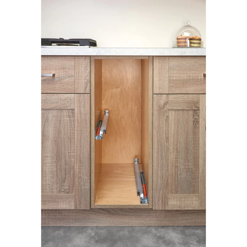 Wood Base Cabinet Pull Out Organizer With Soft Close, 10.5" 6 Wood Base Cabinet Pull Out Organizer With Soft Close, 10.5" - Image 6
