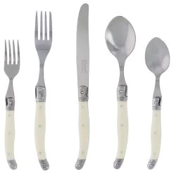 20 Piece Laguiole Faux Ivory Flatware Set