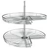 Steel Kidney 2-Shelf Lazy Susans For Corner Base Cabinets, 28"